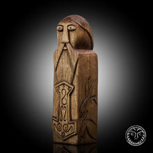 Load image into Gallery viewer, Thor Figurine, Thor Hammer, Thor Art, Idol, Pagan God, Amulet, Talisman, Deity, Viking, Norse, Scandinavian, Norse Mythology, Asatru, Nordic