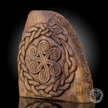 Load image into Gallery viewer, Viking Snake, Ouroboros, Jormungandr, Solar, Rune Stone, Amulet, Talisman, Viking, Norse, Scandinavian, Norse Mythology, Asatru, Medieval