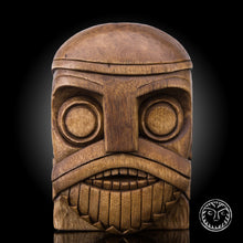 Load image into Gallery viewer, Wooden Head, Viking Warrior, Viking Statue, Wooden Viking, Pagan Statue, Norse, Viking Home Decor, Reenactment, Museum, Office Sculpture