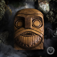 Load image into Gallery viewer, Wooden Head, Viking Warrior, Viking Statue, Wooden Viking, Pagan Statue, Norse, Viking Home Decor, Reenactment, Museum, Office Sculpture