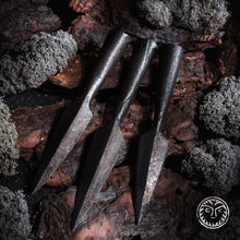 Load image into Gallery viewer, Hand Forged Javelin, Spearhead, Dart, Medieval Accessories, Ancient, Reenactment, Spear, LARP, Viking Hunting, Archery, Medieval Weapons