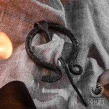 Load image into Gallery viewer, Penannular, Viking Brooch, Cloak Pin, Cloak Clasp, Fibula Viking, Snake Pin, Medieval Brooch, Costume Reenactment, LARP SCA, Medieval Clasp