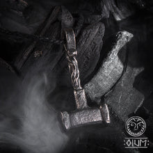 Load image into Gallery viewer, Thor's Hammer Forged Pendant, Mjollnir, Mjolnir, Thor Jewelry, Viking Jewelry, Norse Jewelry, Scandinavian Jewelry, Nordic