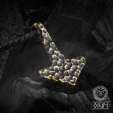 Load image into Gallery viewer, Thor's Hammer Pendant, Mjollnir, Mjolnir, Thor Jewelry, Norse Jewelry, Scandinavian Jewelry, Pagan Pendant, Replica, Hammered Jewelry
