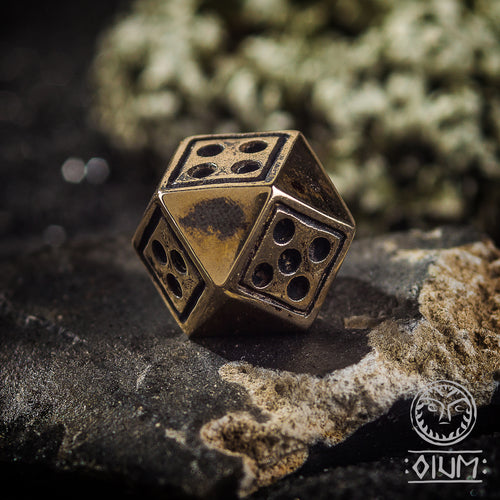 Six sided dice, bronze dices, gaming dice, gaming, board game, gambling, viking game, medieval, reeactment, larp, middle ages, divination