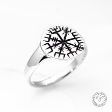 Load image into Gallery viewer, Silver Vegvisir Ring