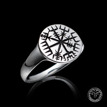 Load image into Gallery viewer, Silver Vegvisir Ring