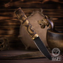 Load image into Gallery viewer, Knife, Hand Forged Knife, Viking Knife, Forged Knife, Medieval Ornament, Ancient Accessories, Reenactment, SCA, LARP, Viking Hunting, Rus