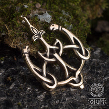 Load image into Gallery viewer, Tree of Life, Zoomorphic Pendant, Kyivan Rus, Necklace, Amulet, Pendant, Trident, Jewelry, SCA, LARP, Reenactment, Middle Ages, Medieval