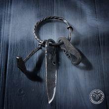 Load image into Gallery viewer, Thor's Hammer Fire Striker Knife Pendant