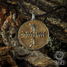 Load image into Gallery viewer, Hand Mirror, Nomads Jewelry, Barbarian Scythians, Sarmatians, Cumans, Pagan Pendant, Protection Amulet, Necklace, Pagan Jewelry, Solar, Sun