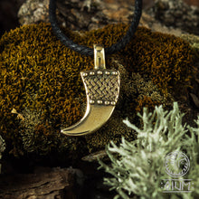 Load image into Gallery viewer, Gjallarhorn, Drinking Horn, Horn Pendant, Slavic, Viking, Viking Pendant, Amulet, Talisman, Ancient Jewelry, LARP, Reenactment, Viking Gift
