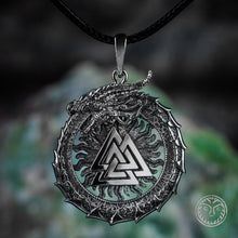 Load image into Gallery viewer, Ouroboros Pendant, Jörmungandr, Snake Jewelry, Snake Pendant, Snake Tail, Eternal Life, Infinity, Serpent Necklace, Magic, Viking, Valknut
