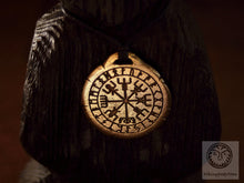 Load image into Gallery viewer, Brass Vegvisir Pendant