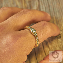 Load image into Gallery viewer, Brass Ouroboros Ring