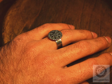 Load image into Gallery viewer, Brass Vegvisir Ring