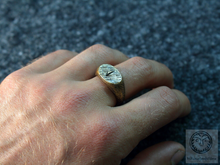 Load image into Gallery viewer, Brass ring with tiwaz rune