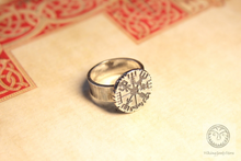 Load image into Gallery viewer, Brass Vegvisir Ring