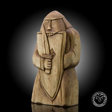 Load image into Gallery viewer, Wooden Chess Figure, Chessman, Viking Chess, Viking Warrior, Viking Statue, Wooden Viking, Pagan Statue, Viking Home Decor, Reenactment
