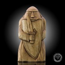 Load image into Gallery viewer, Wooden Chess Figure, Chessman, Viking Chess, Viking Warrior, Viking Statue, Wooden Viking, Pagan Statue, Viking Home Decor, Reenactment
