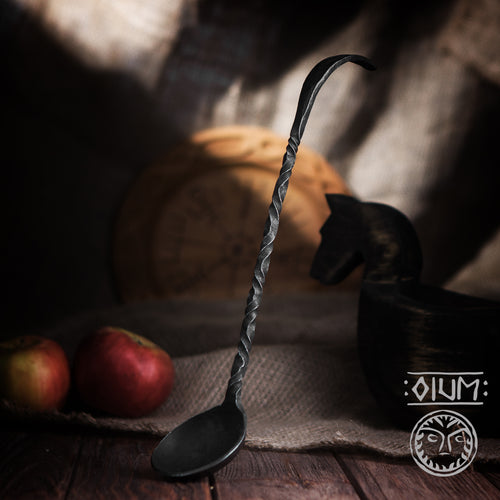 Forged Medieval Spoon, Dining Appliances, Rustic Kitchen, Kitchen Accessories, Viking Cutlery, Medieval Cutlery, Reenactment, SCA, LARP
