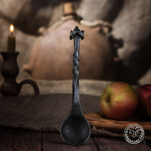 Rustic Spoon, Ram Head, Ram Accessories, Rustic Kitchen, Medieval Cutlery, Viking, Reenactment, SCA, LARP, Replica, Spoon