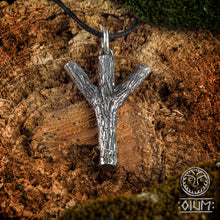 Load image into Gallery viewer, Viking Algiz Rune Pendant, Runes, Runes Jewelry, Runes Pendant, Algiz, Viking Jewelry, Viking Necklaces, Pagan Pendant, Protection Pendant
