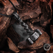 Load image into Gallery viewer, Forged Thor&#39;s Hammer Pendant, Mjollnir, Mjolnir, Thor Jewelry, Viking Jewelry, Viking Charm, Norse Jewelry, Protection Jewelry, Pagan, LARP
