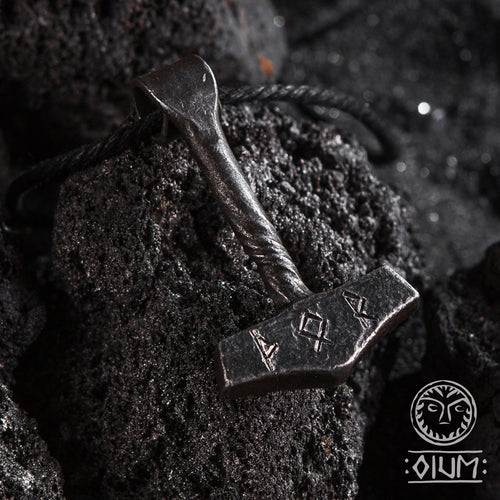 Thor's Hammer Forged Pendant, Mjollnir, Mjolnir, Thor Jewelry, Viking Jewelry, Norse Jewelry, Scandinavian Jewelry, Rune Pendant, Medieval