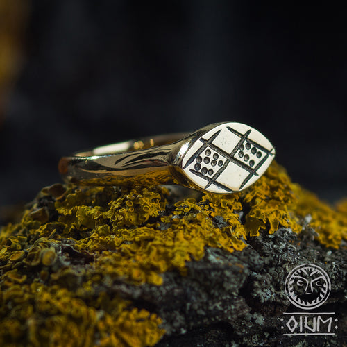 Rhombus Silver Ring, Rhombus Symbol Ring, Amulet, Talisman Ring, Fertility Jewelry,Medieval Ring, Replica Ring, Ancient Ring, Spiritual Ring