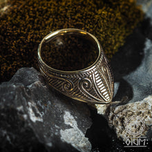 Load image into Gallery viewer, Archer Ring, Bowman Ring, Slavic, Viking, Jewelry, Archery, SCA, Reenactment, Nordic, Norse Ring, Solid Ring, Rustic Men Ring, Viking Design
