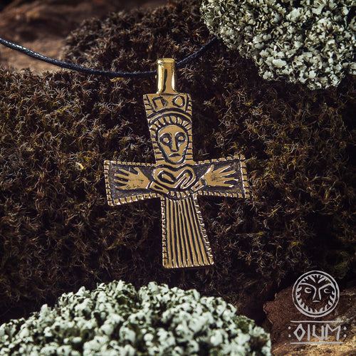 Cross Pendant, Ancient Cross, Cross Jewelry, Medieval Cross, Tribal Cross, Reenactment, Viking Cross, SCA Jewelry, LARP, Amulet