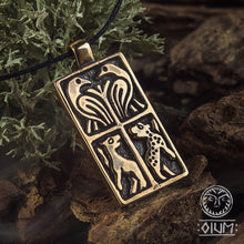 Load image into Gallery viewer, Tree of Life, World Tree, Odin Ravens, Huginn, Muninn, Viking Pendant, Asatru, Pagan Jewelry, Reenactment, Nordic, Norse Pendant, Necklace
