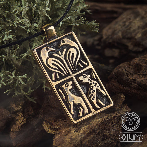 Tree of Life, World Tree, Odin Ravens, Huginn, Muninn, Viking Pendant, Asatru, Pagan Jewelry, Reenactment, Nordic, Norse Pendant, Necklace
