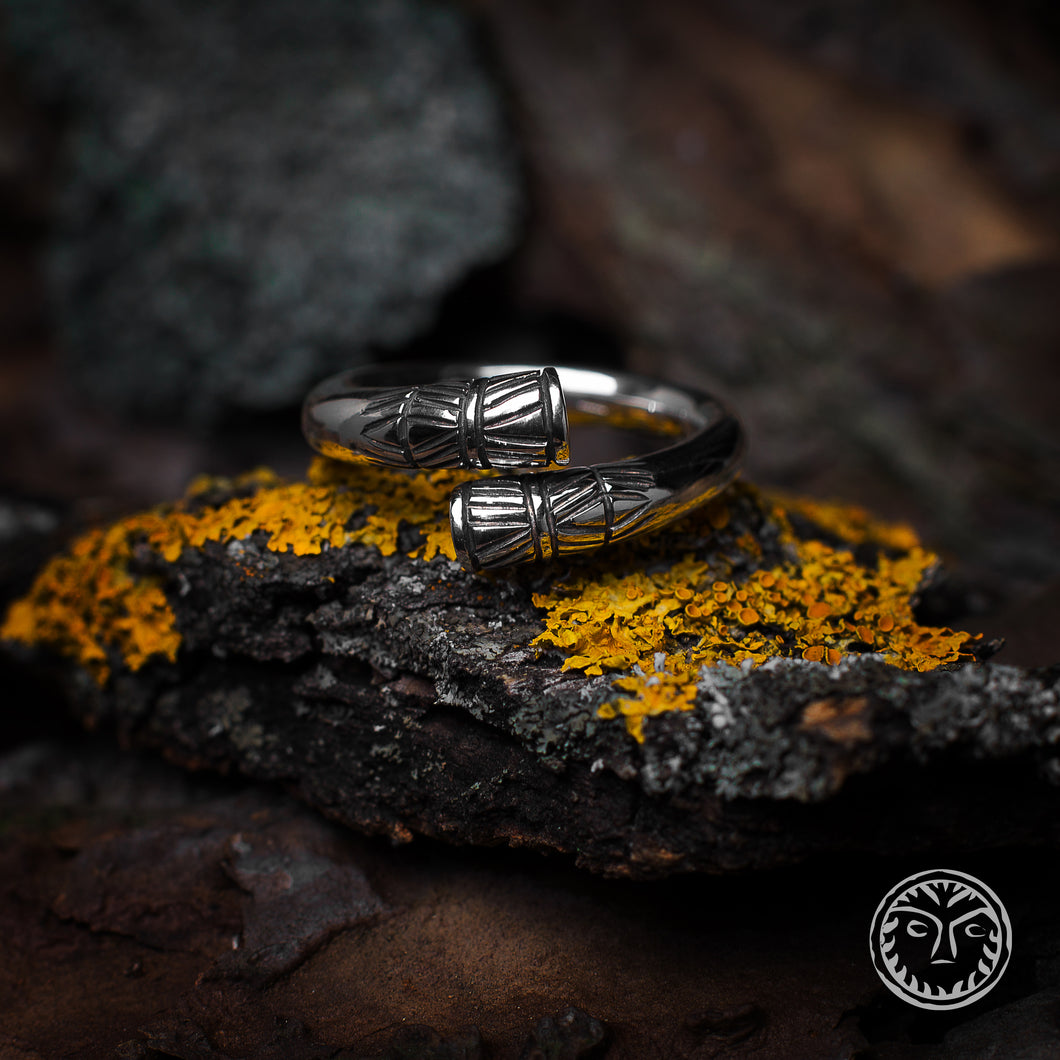 Adjustable, Viking Jewelry, Slavic, Pagan Jewelry, LARP SCA, Reenactment, Nordic, Norse Ring, Solid Ring, Rustic Men Ring