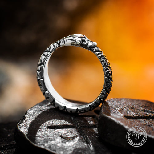 Ouroboros Ring, Jörmungandr, Snake Jewelry, Snake Ring, Snake Tail, Eternal Life, Infinity Ring, Serpent Ring, Magic Ring, Viking, Norse