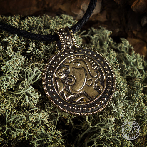 Bracteate, Norse Pendant, Nordic Jewelry, Viking Jewelry, Medieval Jewelry, Pagan Pendant, Ancient, Middle Ages, SCAm LARP, Reenactment