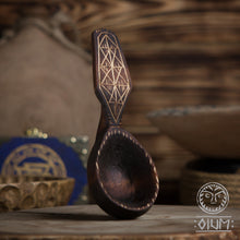 Load image into Gallery viewer, Medieval Spoon, Viking Spoon, Wood Cutlery, Hand Carved, Medieval Kitchen, Dining Appliances, Viking Kitchen, LARP, Slavic, Viking, Norse
