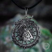 Load image into Gallery viewer, Ouroboros Pendant, Jörmungandr, Snake Jewelry, Snake Pendant, Snake Tail, Eternal Life, Infinity, Serpent Necklace, Magic, Viking, Valknut
