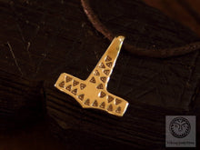 Load image into Gallery viewer, Brass Thor&#39;s Hammer Pendant
