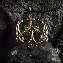 Load image into Gallery viewer, Bronze Tree of Life Zoomorphic Pendant
