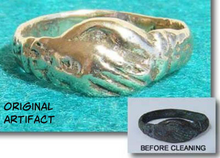 Load image into Gallery viewer, Bronze Clasped Hands Ring
