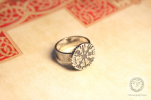 Load image into Gallery viewer, Brass Vegvisir Ring
